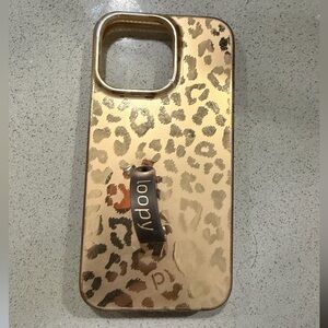 LOOPY CASE! IPHONE 14 PRO MAX - GOLD LEOPARD